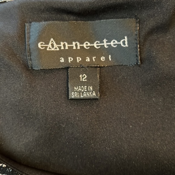 Connected Apparel Black Sparkly Sleeveless Dress Size 12 - Picture 5 of 5